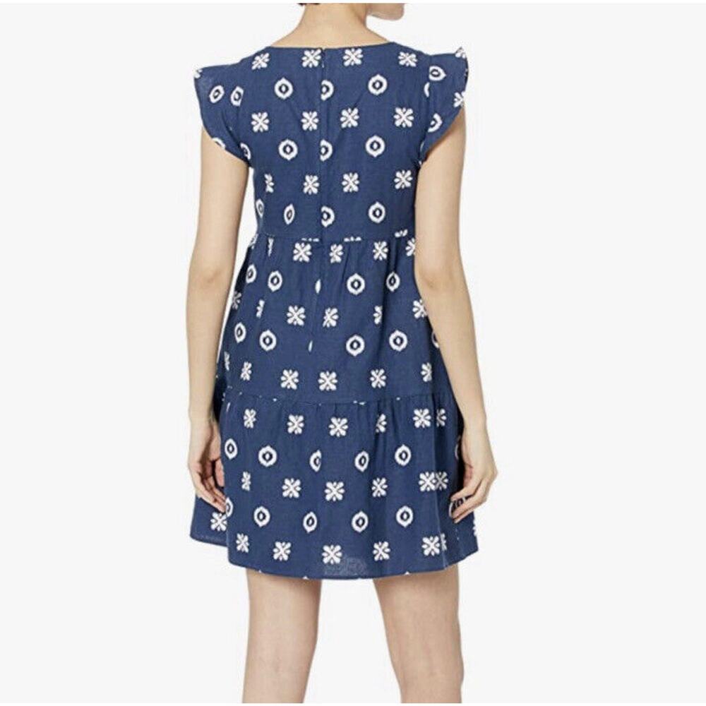 Goodthreads Linen Blend Sundress New! Size Small Geometric Pattern Pockets - Picture 3 of 8